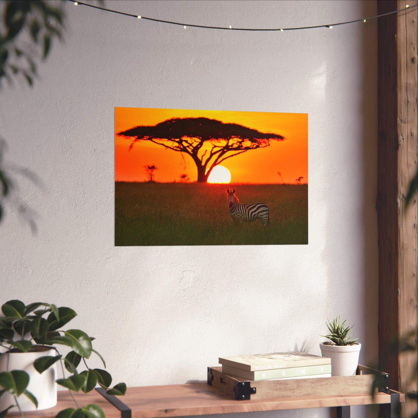 Zebra at Sunrise - Poster